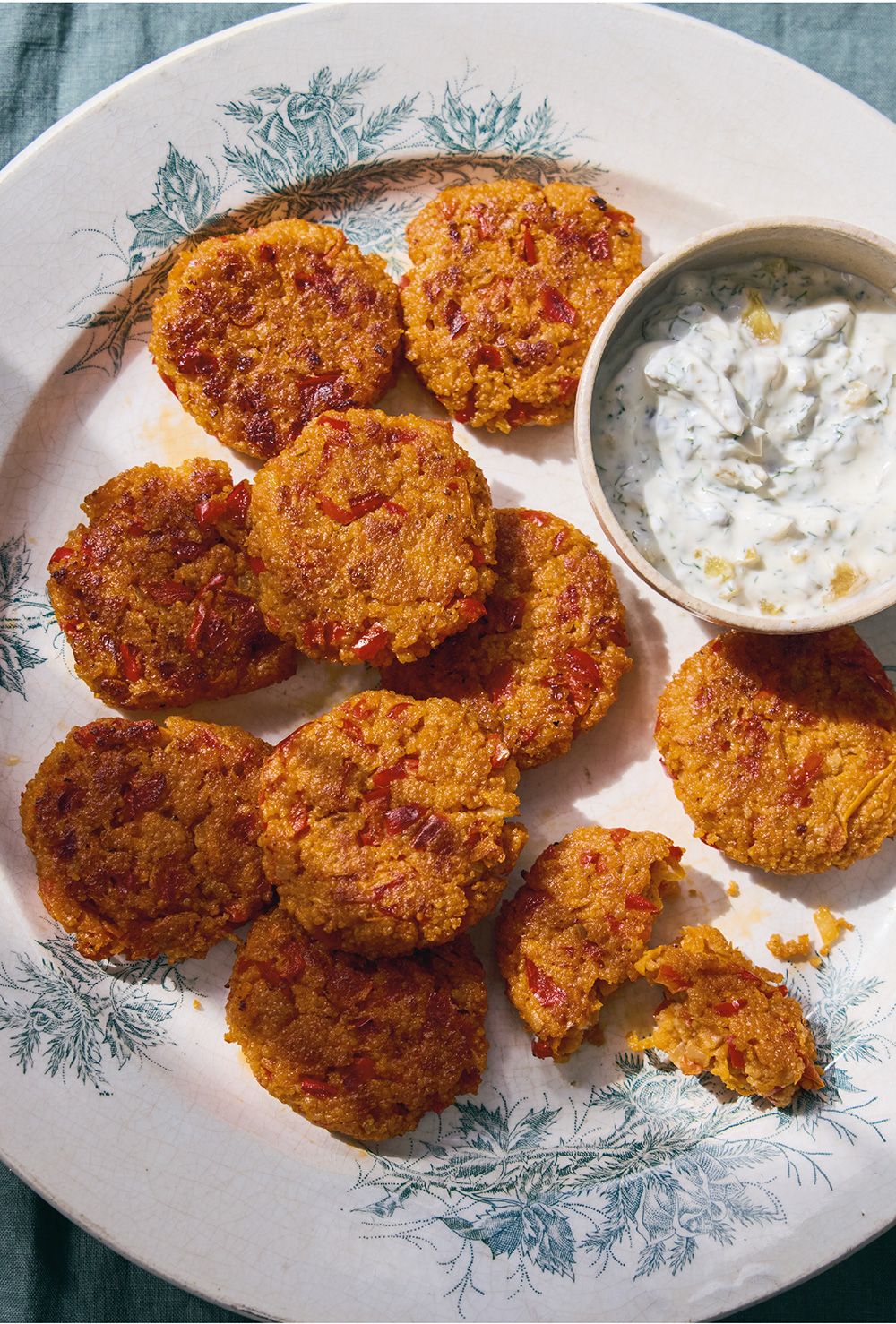  Sami Tamimi’s fritters with preserved lemon yogurt are a “grown-up” version of his mom’s couscous with tomato and onion.