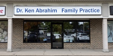 The offices of Dr. Ken Shafquat Intikhab Abrahim, located at 8123 Lundy's Lane in Niagara Falls, Ont., Sept. 25, 2025.
