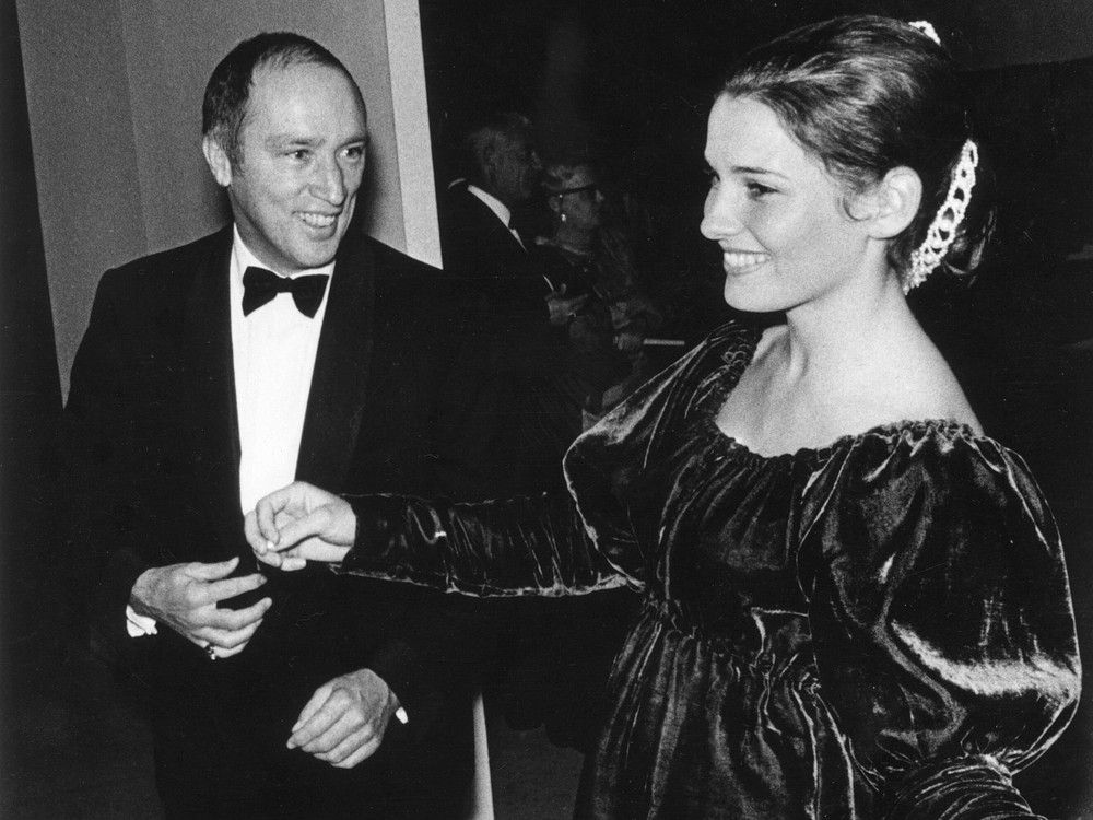  Prime Minister Pierre Trudeau on his first ‘public date’ with Margaret Sinclair, at a National Gallery Gala Ball/Dance.