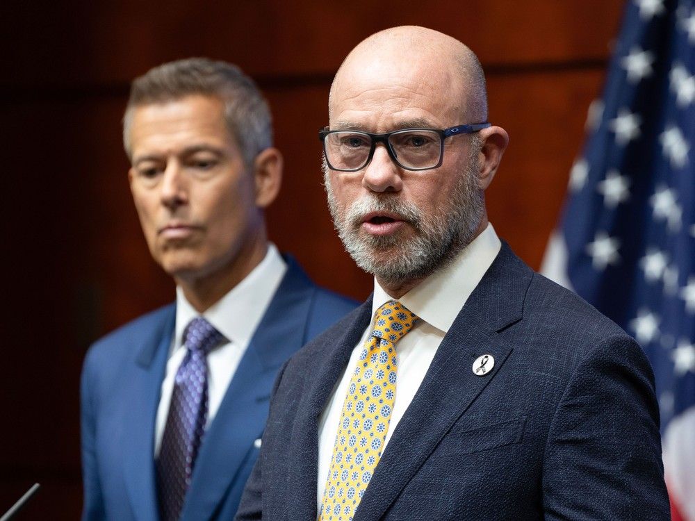U.S. Transportation Secretary Sean P. Duffy and FAA Administrator Bryan Bedford hold a press conference at the U.S. Department of Transportation Headquarters on November 05, 2025 in Washington, DC. U.S. Transportation Secretary Sean P. Duffy and FAA Administrator Bryan Bedford hold a press conference at the U.S. Department of Transportation Headquarters on November 05, 2025 in Washington, DC.