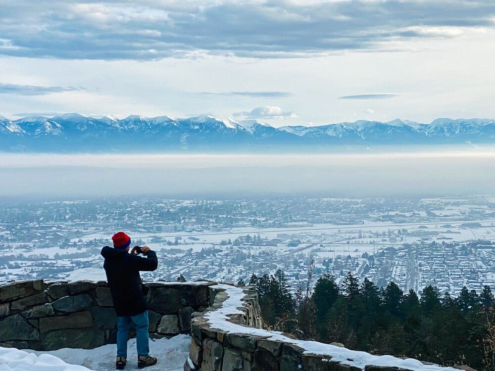 Kalispell, Flathead Lake and Glacier National Park is seen from a lookout point in Lone Pine State Park, Montana. Kalispell, Flathead Lake and Glacier National Park is seen from a lookout point in Lone Pine State Park, Montana.