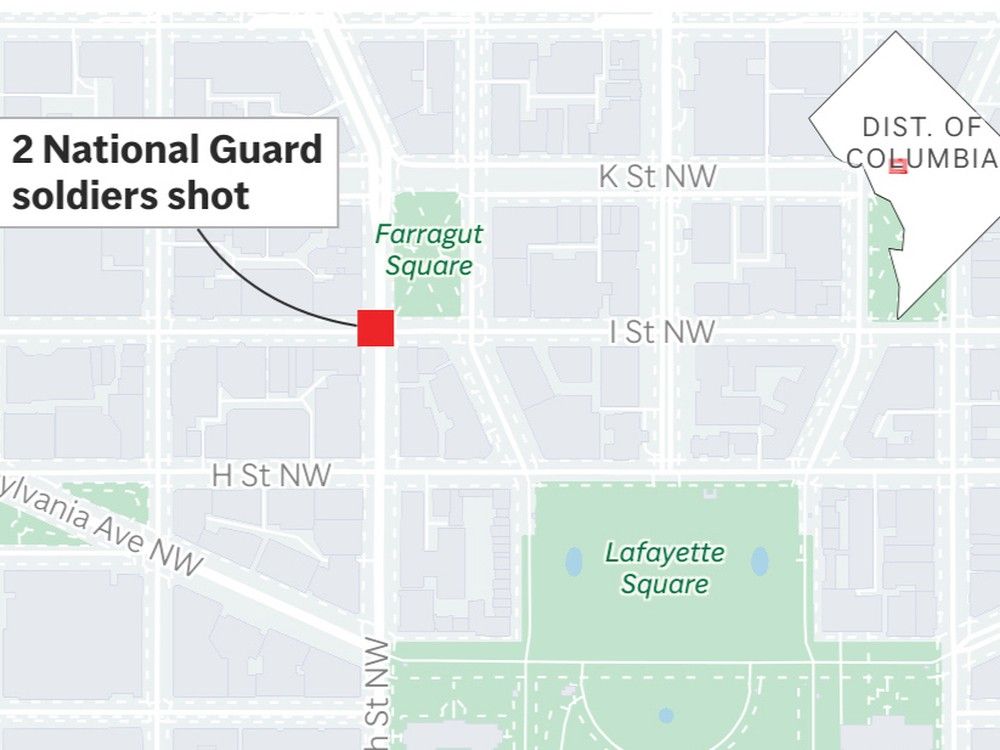  Two National Guard soldiers were shot in downtown Washington on Nov. 26, 2025.