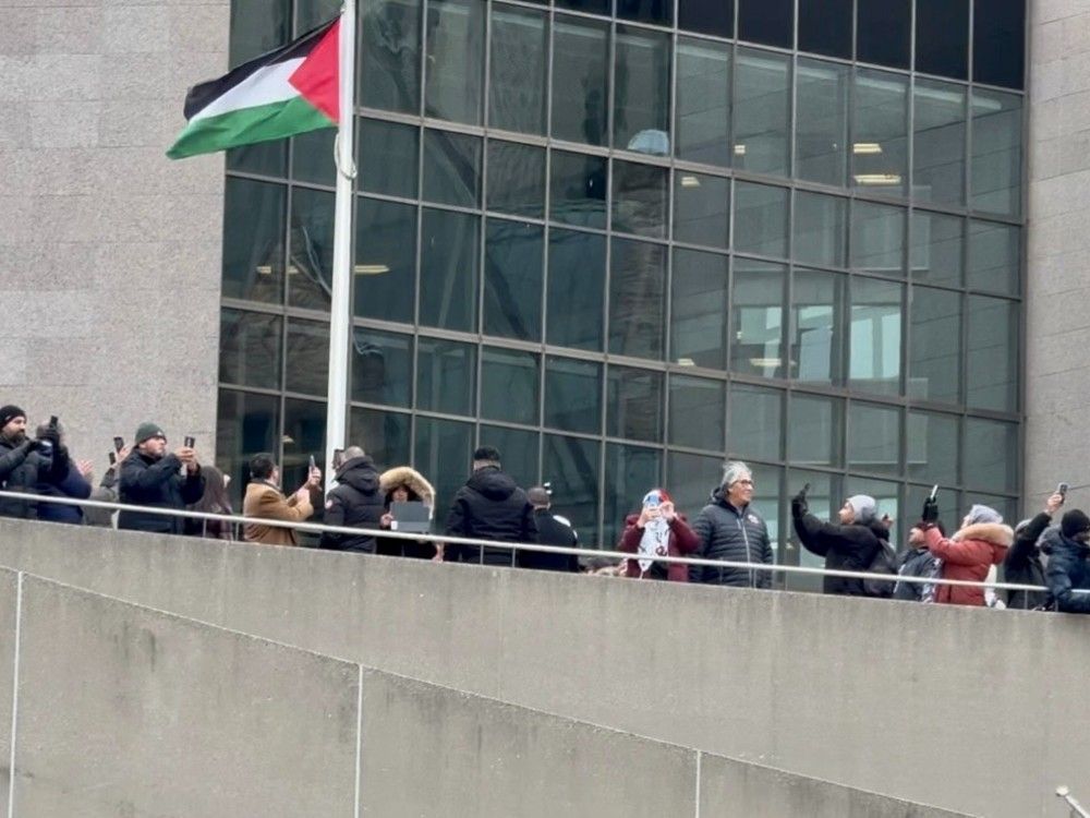 'We tried to fight back,' says Jewish group that wanted to stop Palestinian flag-raising at Toronto City Hall