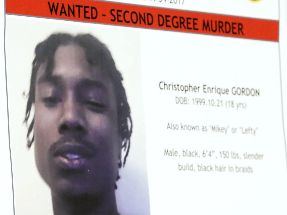  A wanted poster for Christopher Enrique Gordon.
