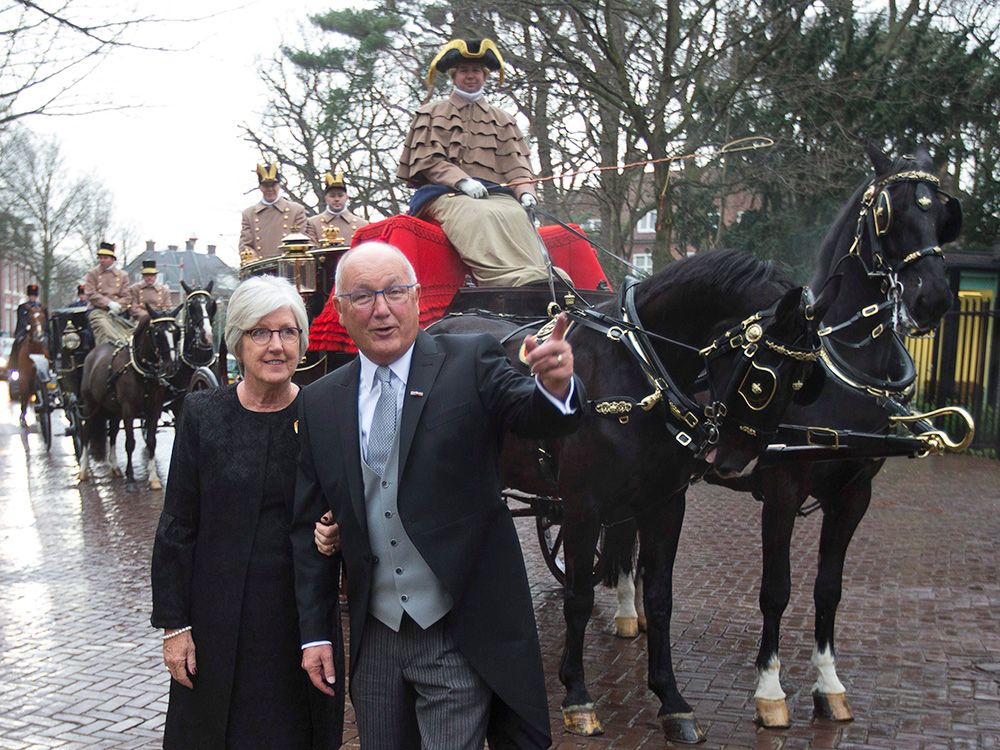 Pete Hoekstra, with his wife Diane, arrive at their residence in The Hague to start his stint as U.S. ambassador to the Netherlands, Jan. 10, 2018. As it is in Canada, his time in the Netherlands was also not without some controversy. Pete Hoekstra, with his wife Diane, arrive at their residence in The Hague to start his stint as U.S. ambassador to the Netherlands, Jan. 10, 2018. As it is in Canada, his time in the Netherlands was also not without some controversy.
