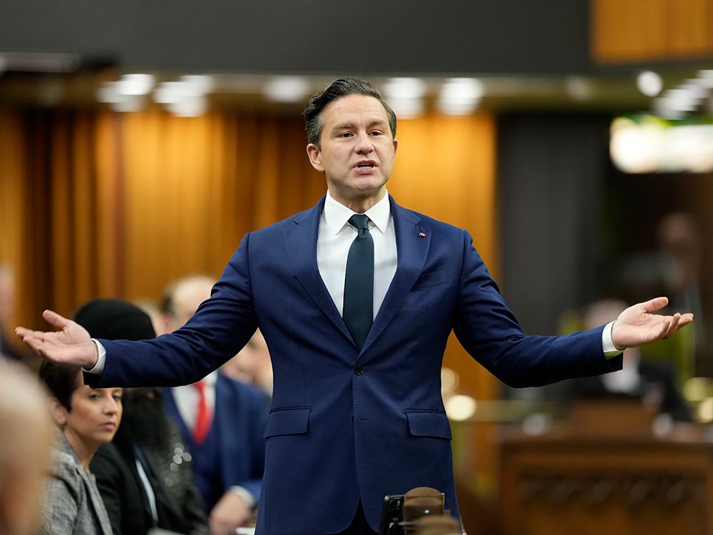 Conservative Leader Pierre Poilievre rises during question period on Parliament Hill in Ottawa, Monday, Dec. 8, 2025. Conservative Leader Pierre Poilievre rises during question period on Parliament Hill in Ottawa, Monday, Dec. 8, 2025.