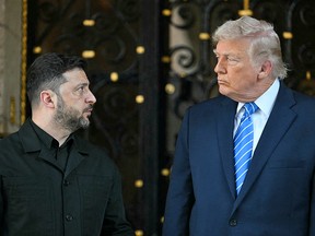 Volodymyr Zelenskyy and Donald Trump.