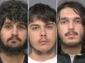 Mugshots of the three accused
