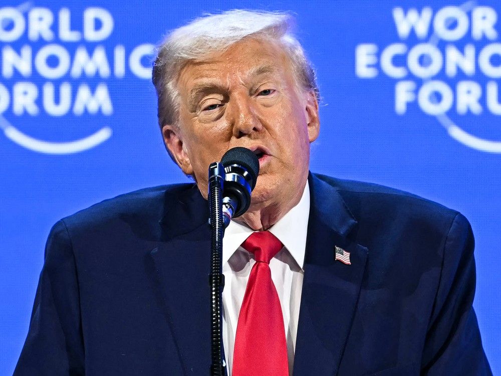 US President Donald Trump delivers a special address during the World Economic Forum (WEF) annual meeting in Davos on January 21, 2026. 