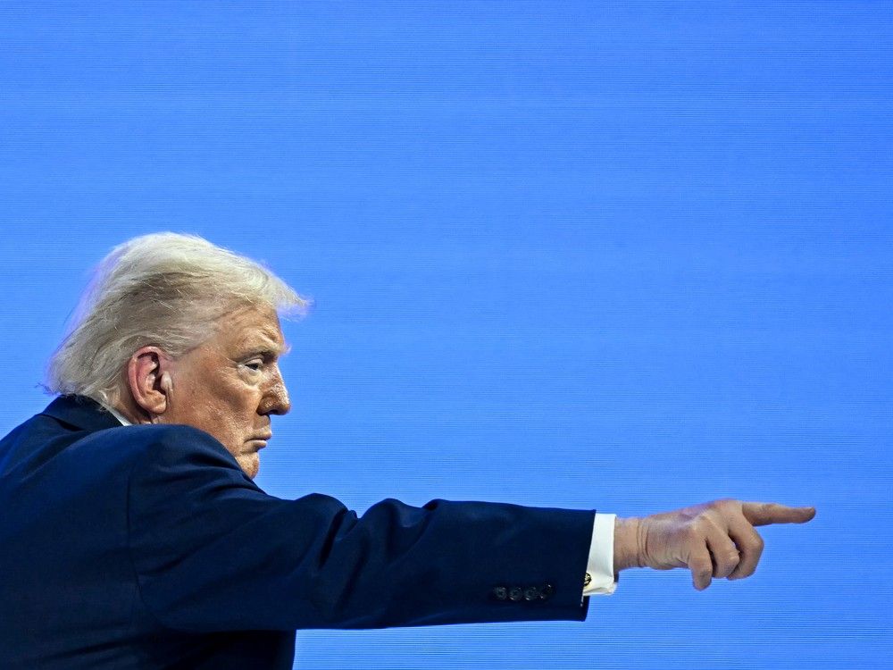  U.S. President Donald Trump gestures during the World Economic Forum (WEF) annual meeting in Davos on Jan. 21, 2026.