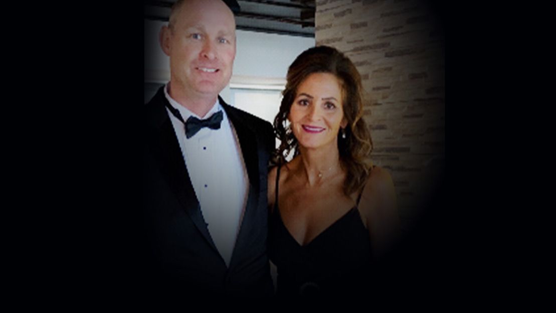 Lisa Banfield and Gabriel Wortman attend a family wedding in 2019.