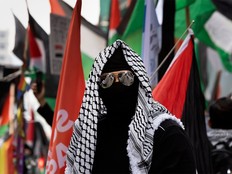 Hamas supporters protest in Toronto.