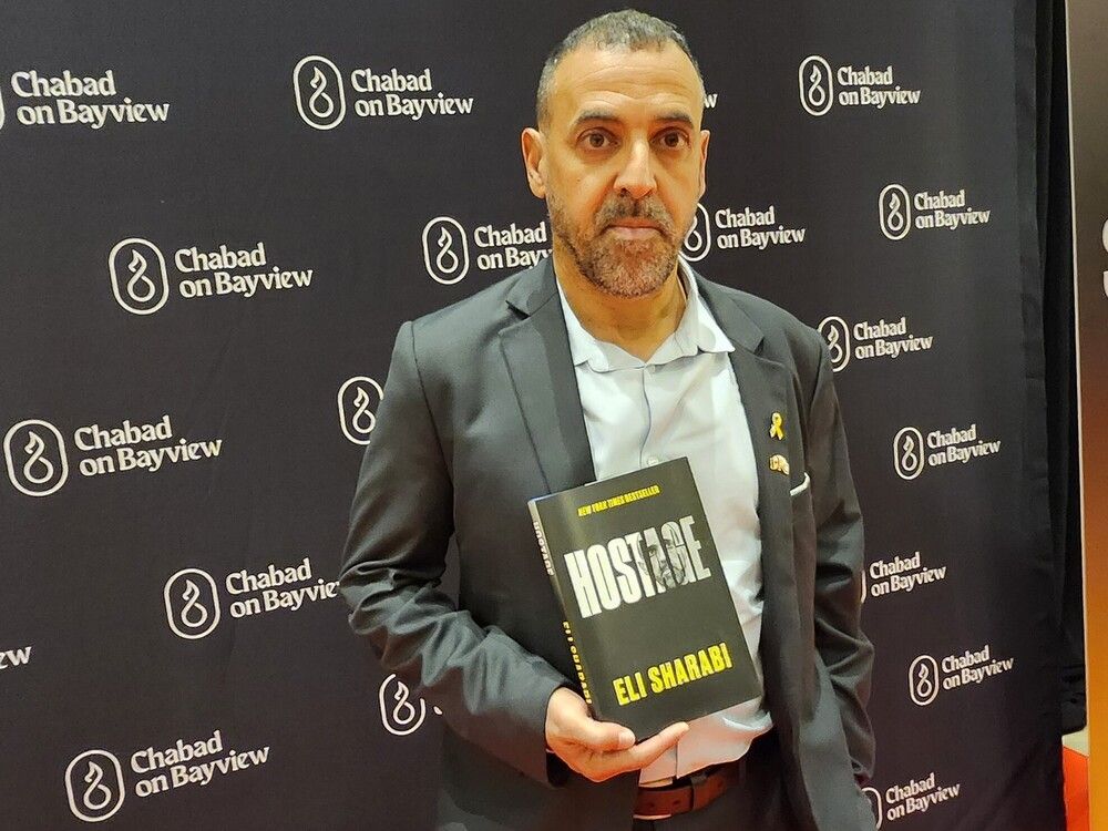 Freed Israeli hostage Eli Sharabi appeared at a Toronto-area speaking event on Jan. 21, 2026, which was organized by the Chabad on Bayview synagogue. 