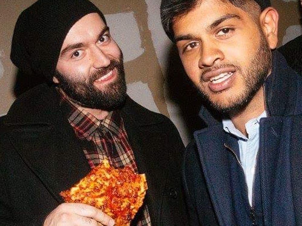 Ex-Vice music editor Yaraslav Pastukhov, better known by his pen name Slava Pastuk, left, and Ali Lalji, a former Vice Media employee, right, in an undated photo.