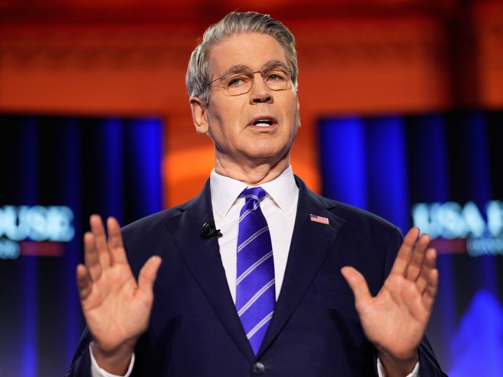 US Treasury Secretary Scott Bessent speaks at the USA house during the Annual Meeting of the World Economic Forum in Davos, Switzerland, Wednesday, Jan. 21, 2026.