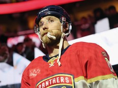 Sam Bennett of the Florida Panthers heads out to play against the San Jose Sharks during a game last month.