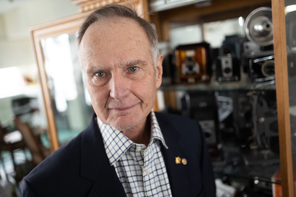 University of Calgary Prof. Tom Keenan, author Technocreep, at his Calgary home on Feb. 17, 2026.