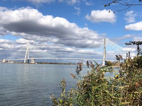 A bridge over water.