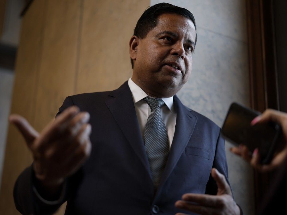  Minister of Public Safety Gary Anandasangaree on Parliament Hill, Feb. 25, 2026. 