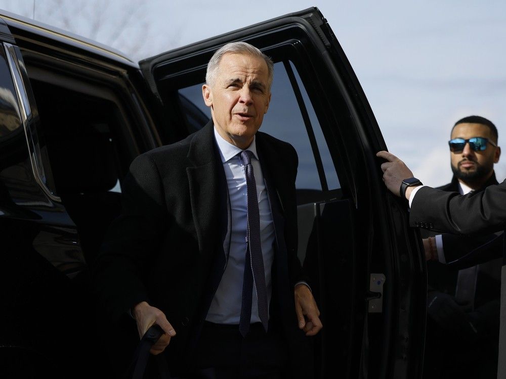 Prime Minister Mark Carney arrives on Parliament Hill to meet with Luxembourg's Prime Minister Luc Frieden in Ottawa on Feb. 9, 2026. 