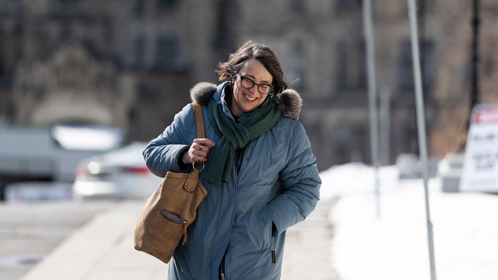  Liberal MP Nathalie Provost walks toward West Block on Parliament Hill on Feb. 23, 2026. Hyungcheol Park/Postmedia.