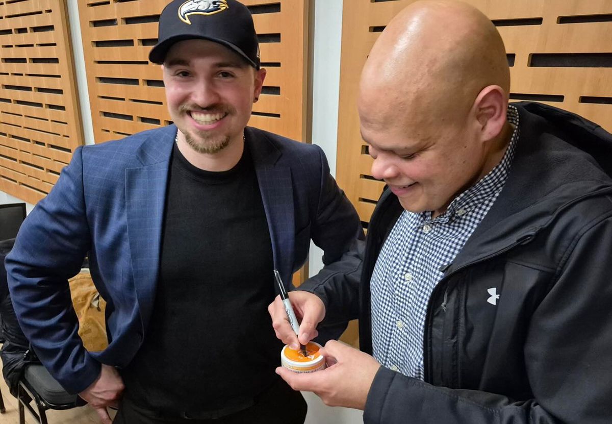  Conservative MP Jamil Jivani signs a Zyn canister.
