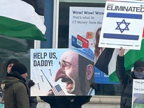 Images of antisemitic signages