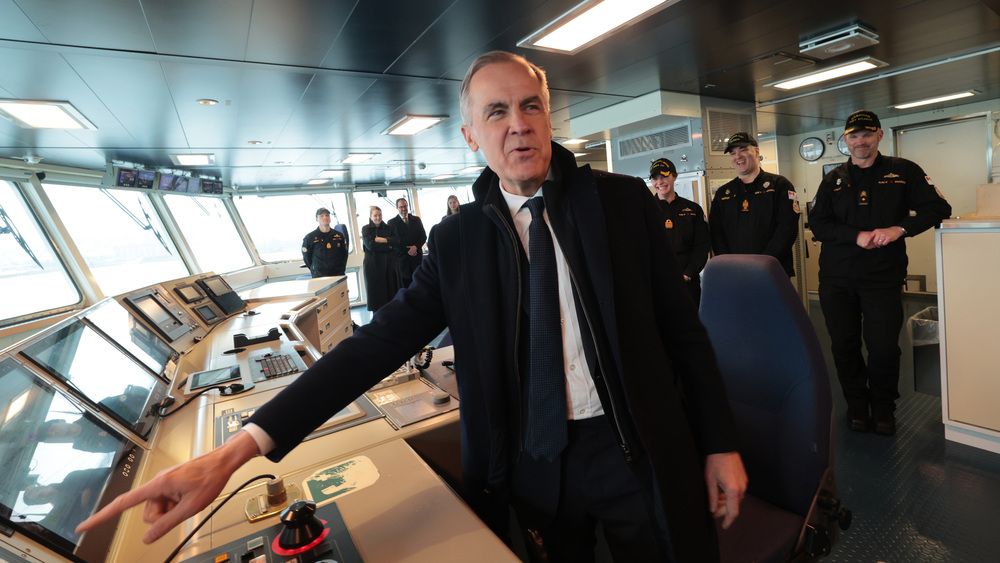  Prime Minister Mark Carney on the HMCS Margaret Brooke in Halifax on March 26, 2026. Tim Krochak/Halifax Chronicle Herald.