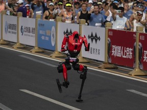 A robot running