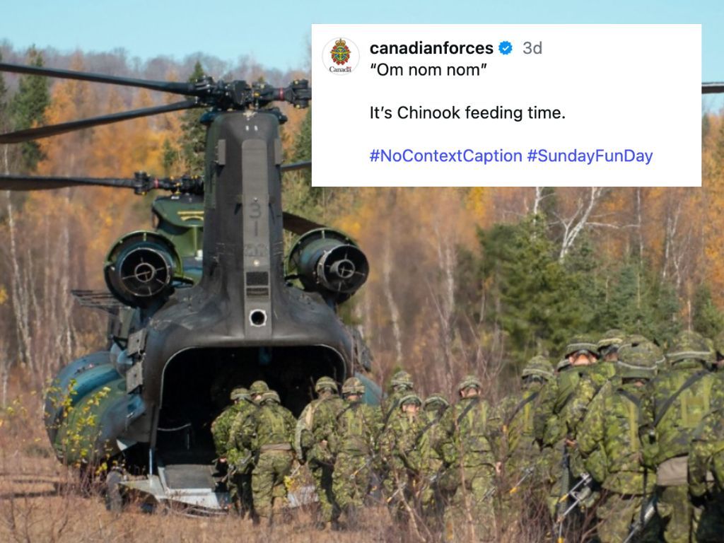 Canadian Armed Forces embrace fun after discovering 'no actual requirement to be boring' on social media