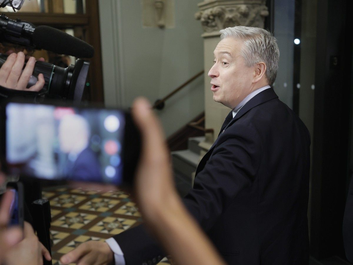 Minister of Finance François-Philippe Champagne walks to a Cabinet meeting on Parliament Hill in Ottawa on April 28, 2026. 
