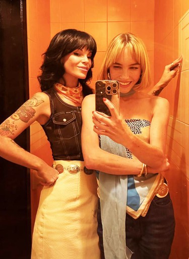 Canadian singer-songwriter Goldie Boutilier, with her childhood friend from Cape Breton, Lindsay Gillard, who is now Goldie’s stylist.