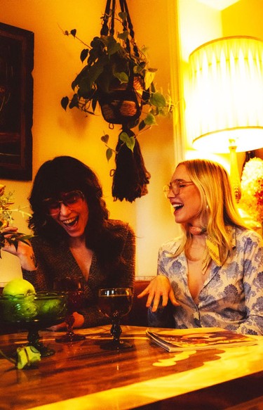 Canadian singer-songwriter Goldie Boutilier, with her childhood friend from Cape Breton, Lindsay Gillard, who is now Goldie’s stylist.