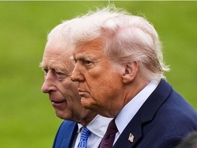 President Trump, right and King Charles III