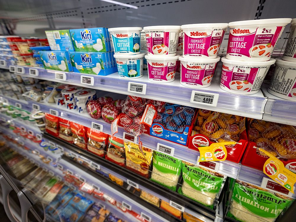 Dairy aisle at a grocery store in Montreal