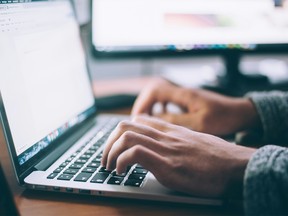 Person using a computer