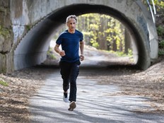 Man running outside