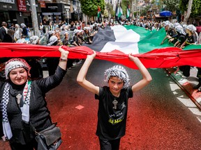 Nakbar parade in Ramallah, West Bank.