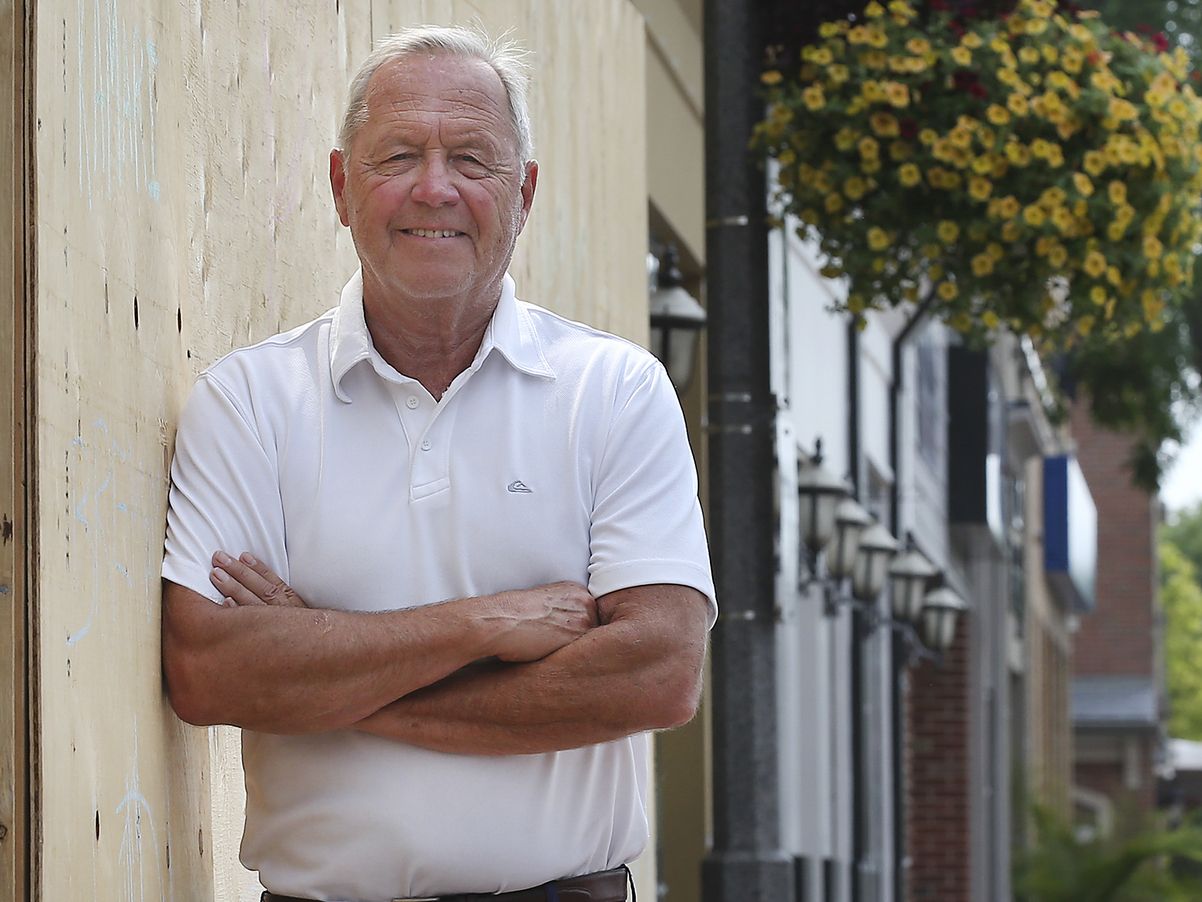  Richard Peddie is shown near his Amherstburg, Ont., bookstore on July 27, 2021.