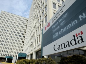 Place Vanier Towers on River Road North in Vanier, which are government offices.