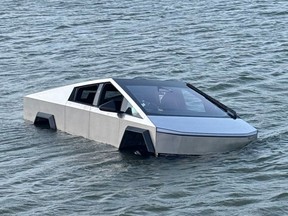 Cybertruck in water