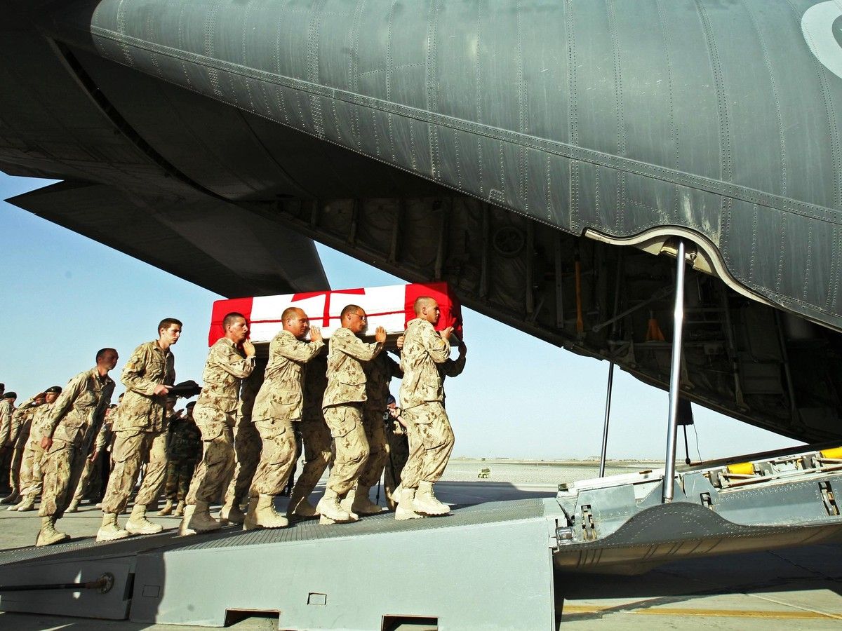 A ramp ceremony in Kandahar