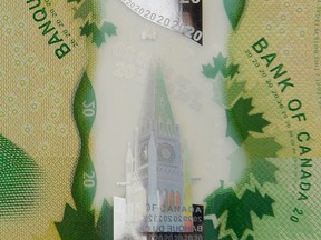 $20 bill detail.