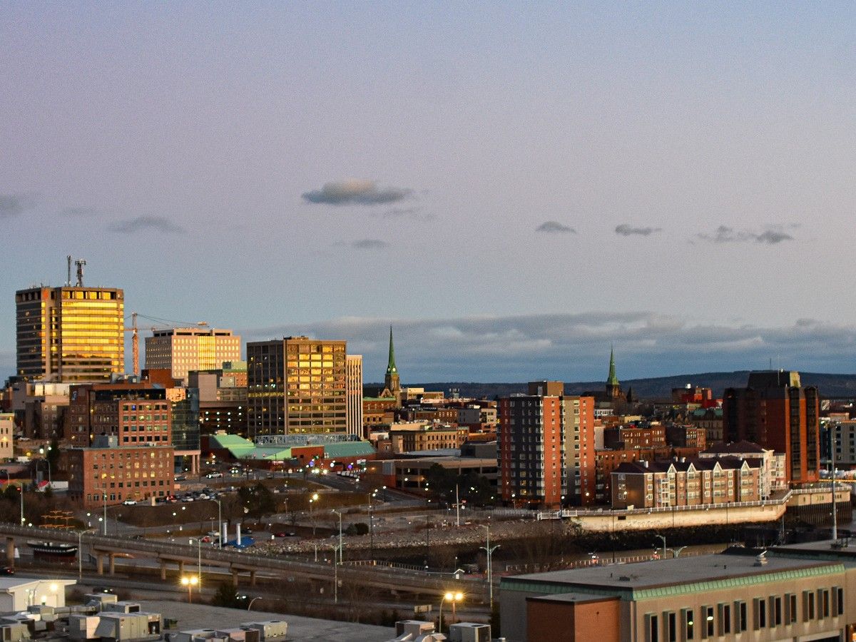 Saint John skyline in the early evening.
