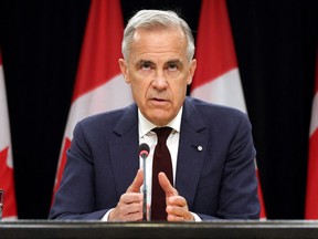 Mark Carney delivering a speech.