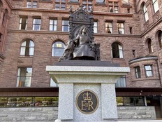 The statue of Queen Elizabeth II at Queen's Park in Toronto. (Cynthia McLeod/Postmedia Network)