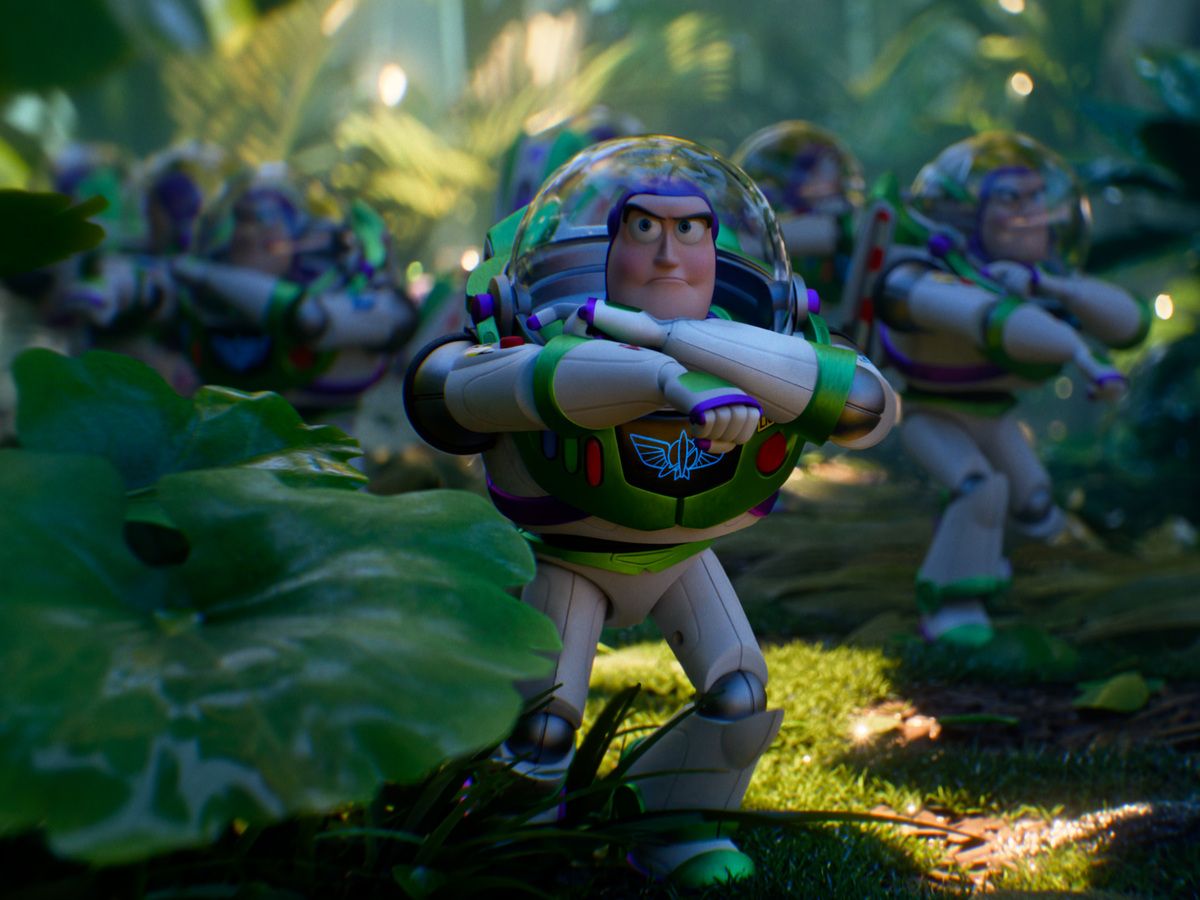  There’s a whole island of Buzz Lightyears in one plot line of Toy Story 5 .