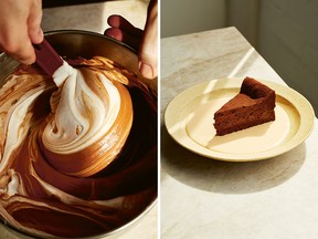 Dinner party cake (a.k.a. double baked flourless chocolate cake)