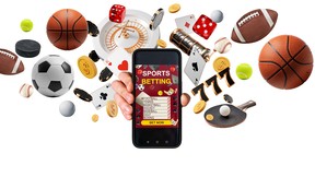 Photo illustration of online casino and sports betting.