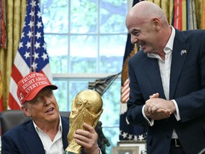 Donald Trump and Gianni Infantino